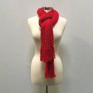 Red Knit Scarf